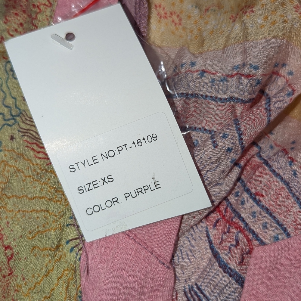 NWT Papillon Boho Patchwork Women's Top - Picture 8 of 9